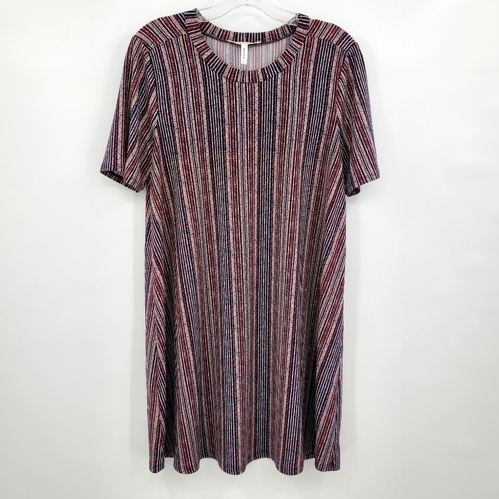 BCBGeneration Multicolor Striped Swing Dress